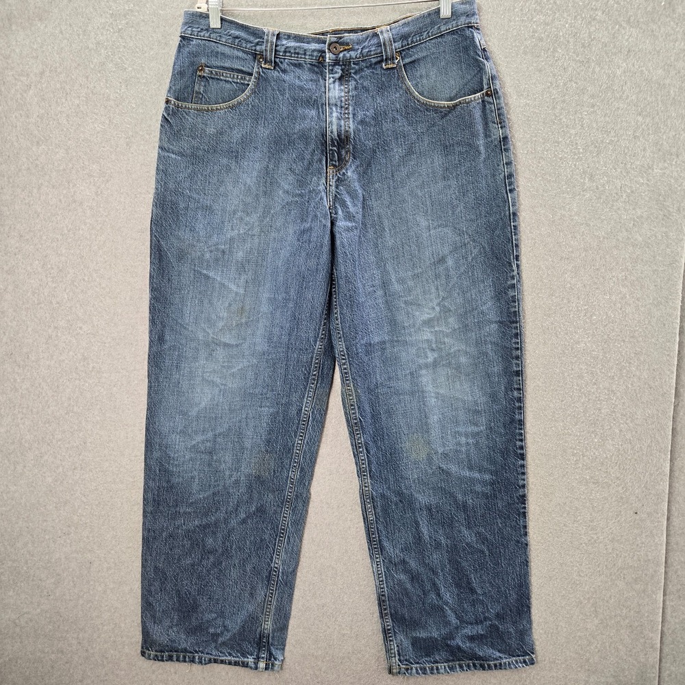 VINTAGE Anchor Blue Men Jeans 36x34 Denim Beyond Baggy Skater Streetwear Y2K